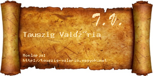 Tauszig Valéria névjegykártya